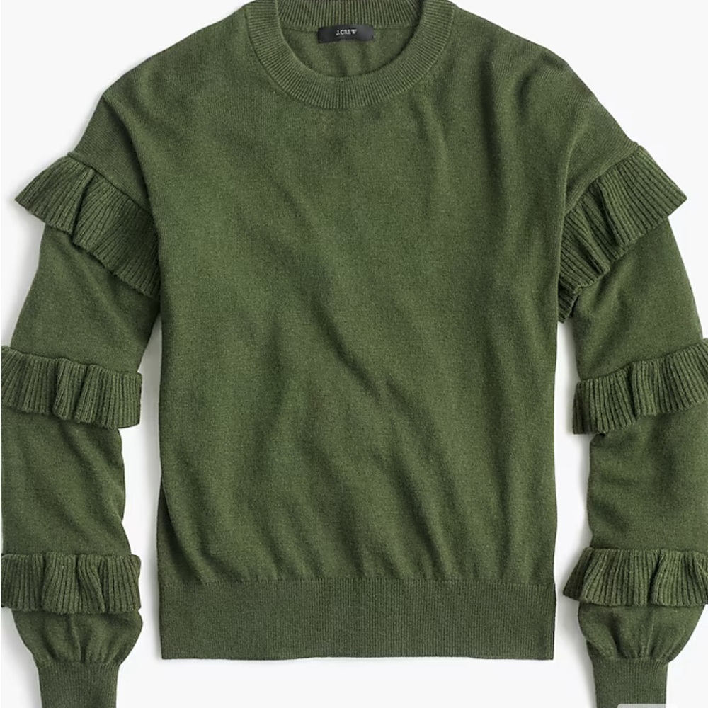 J.Crew Sweater with Ruffle Sleeves